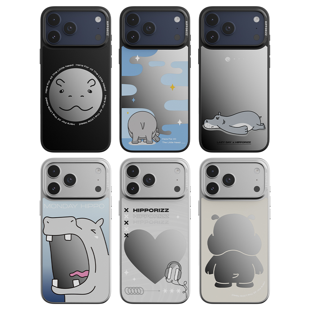 【HIPPORIZZ】iPhone 17 Pro Max Mirra鏡⾯磁吸⽀架殼 愛心, , large