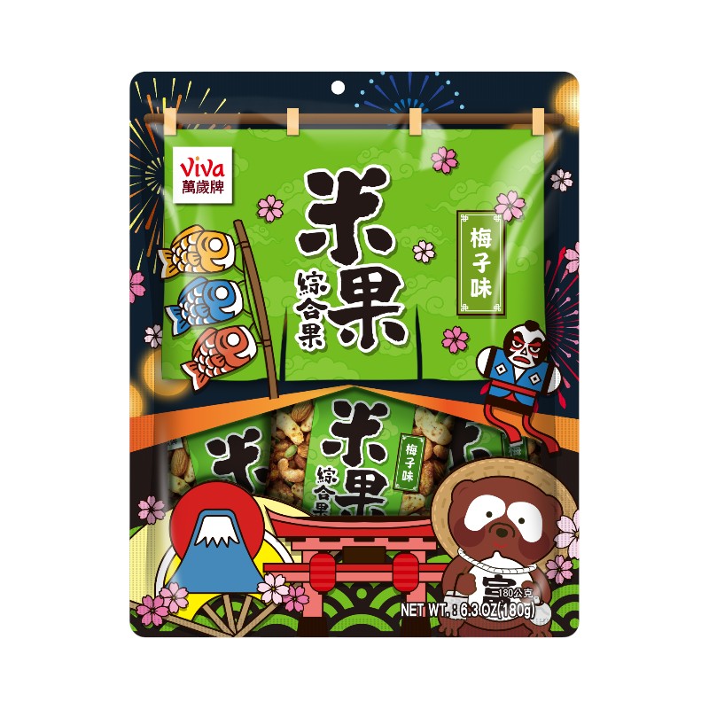 萬歲牌米果綜合果梅味_200g, , large