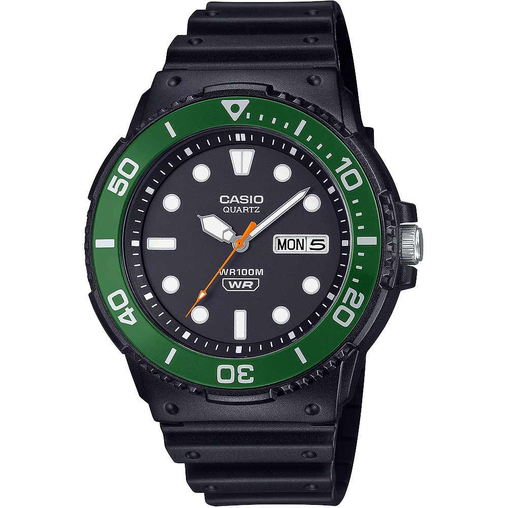 CASIO 卡西歐 潛水運動風手錶-綠x黑 MRW-230H-1E3V, , large