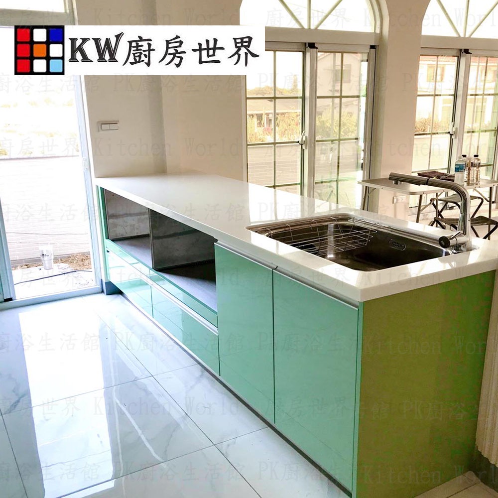 【KW廚房世界】系統廚具 廚房設計 客製化 廚櫃 流理台 工廠直營 一字型流理台 林內牌 瓦斯爐 林內排油機, , large