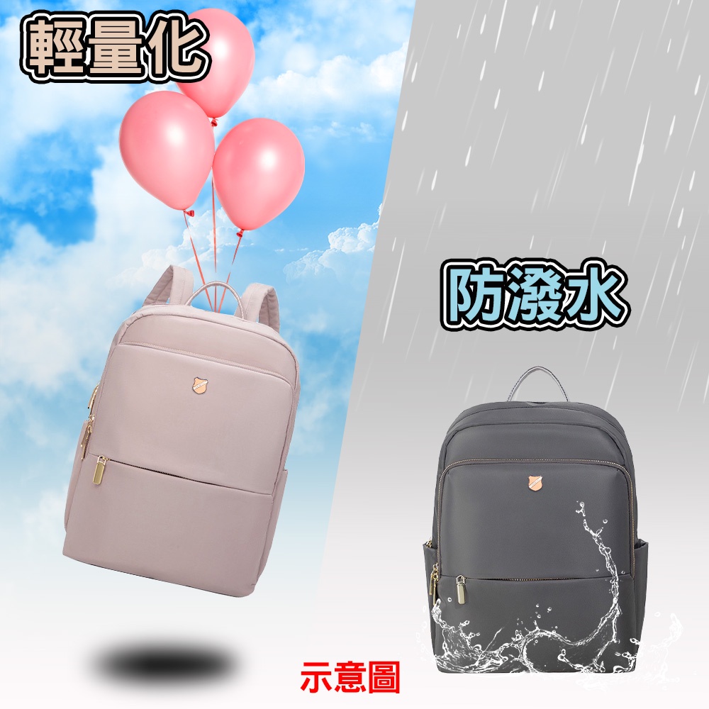SPRNG-尼龍後背包14吋電腦後背包輕旅行後背包商務通勤後背包-多色(0-55083), , large
