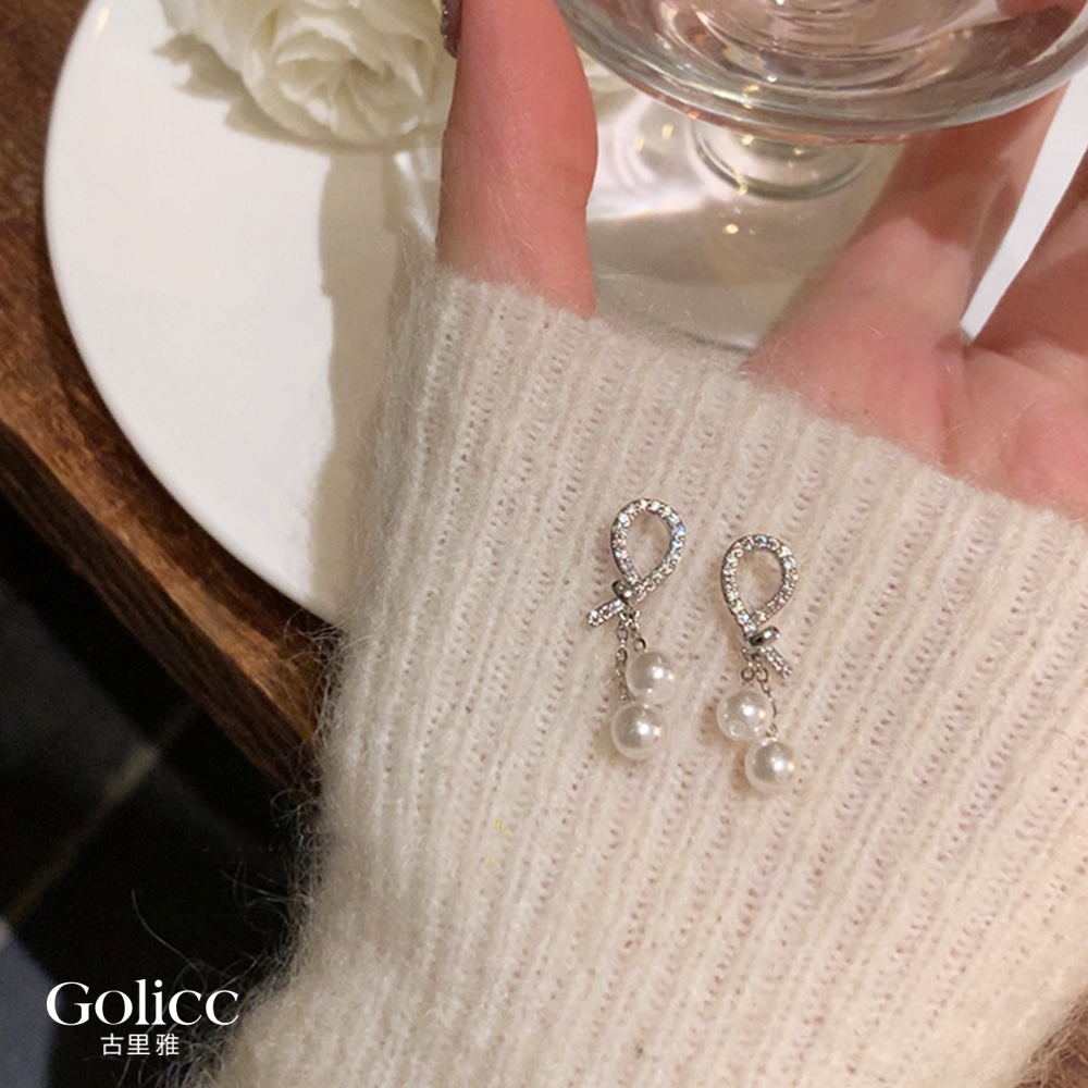 【Gulicc】古莉可 耳環 氣質清新簡約珍珠耳環, , large