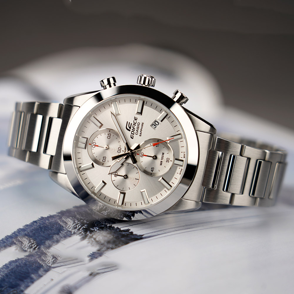 CASIO 卡西歐 EDIFICE 經典運動計時手錶 EFB-710D-7AV, , large