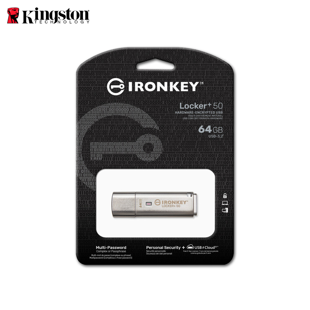 【Kingston】IronKey Locker+ 50 USB 64GB 加密 隨身碟, , large