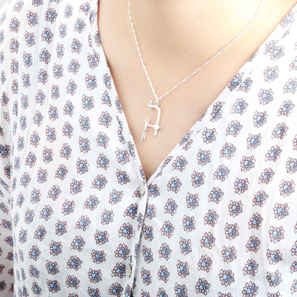 【Angel & Me】金工 鋸弓 s925 純銀 項鍊 生日 情人節 工具 禮物, , large