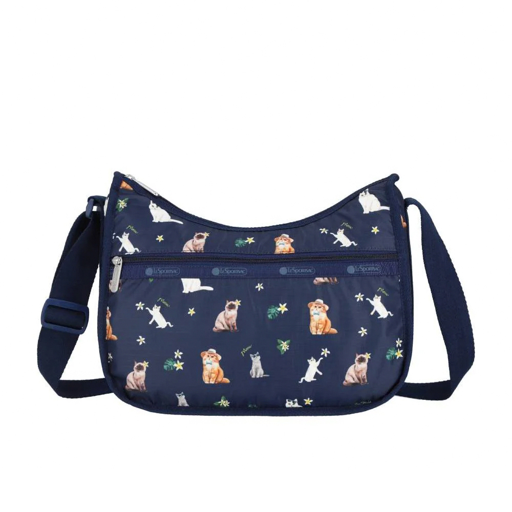 Lesportsac Classic Hobo 經典斜背包 側背包 旅用通勤包 送禮 禮物 推薦 女包(熱帶度假貓咪), , large