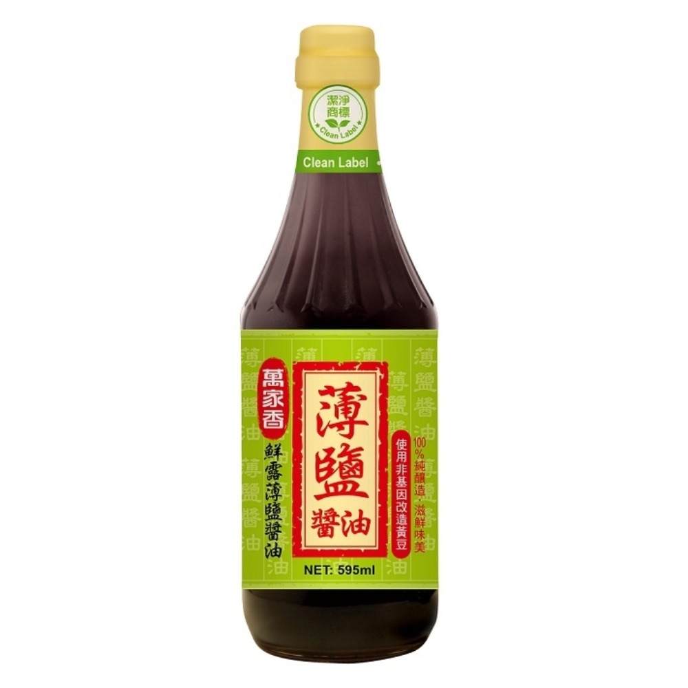 萬家香鮮露薄鹽醬油595ml, , large