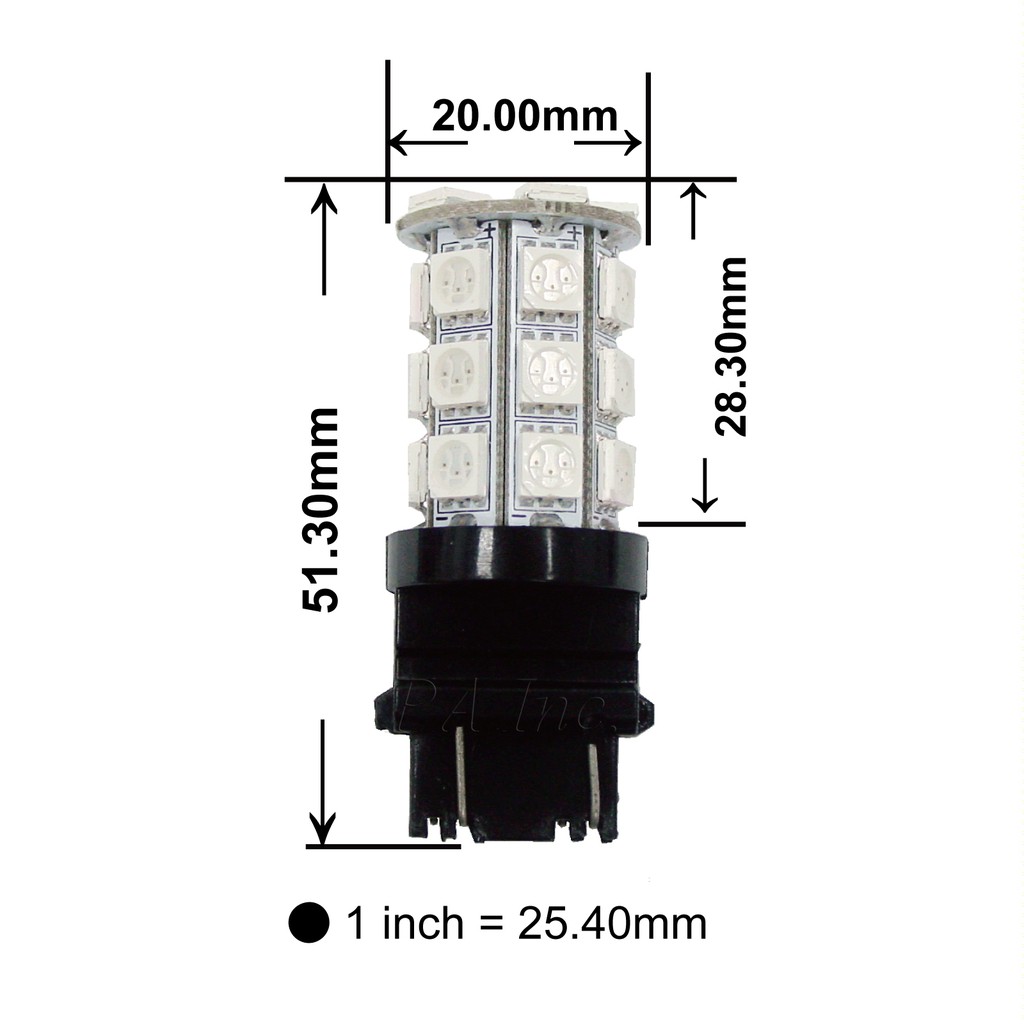 【PA LED】美規 3156 單芯 倒車燈 方向燈 煞車燈 30晶 90晶體 SMD LED 紅 黃 綠 白 紫 粉紅, , large
