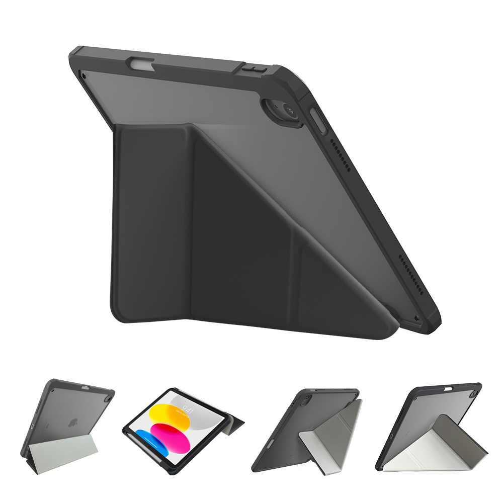 【HIPPORIZZ】iPad 11/10.9 吋 (11/10代) Origo 晶透筆槽防摔殼 深灰色, , large