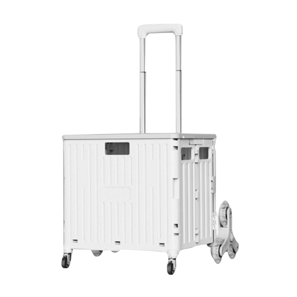 鉅玉經典｜65L拉桿八輪購物車(簡約白) GWT-865WH, , large