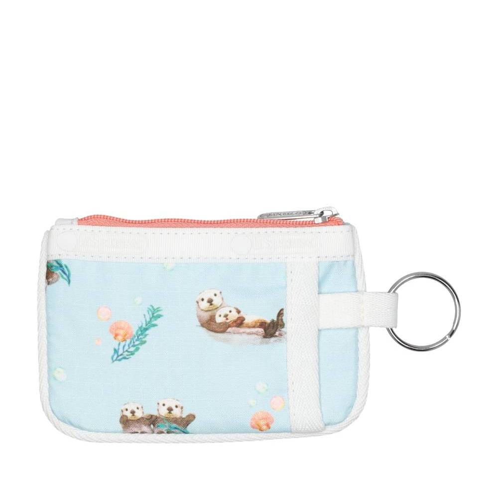 Lesportsac Key Card Holder 卡夾 零錢袋 鑰匙包 卡片零錢包 送禮 禮物 推薦 女包(海洋風格水獺), , large