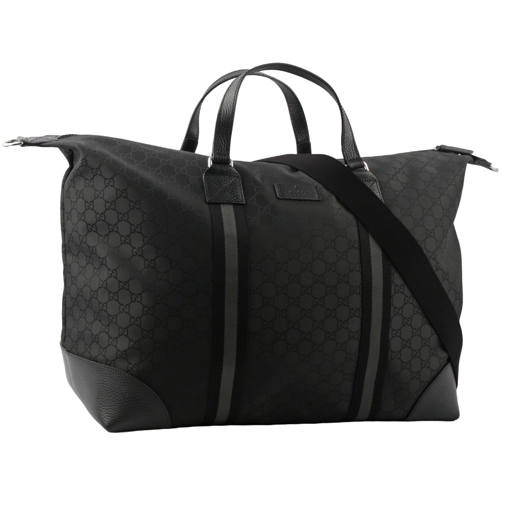 GUCCI GG Logo 帆布及皮革二用公事包/行李袋/淺粉色, , large