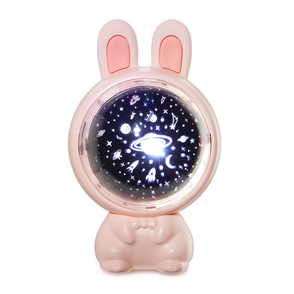[RONEVER] 兔子星光投影燈 PC419-1 粉, , large