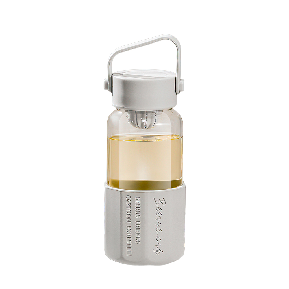 【上手家居】玻璃泡茶杯650ml-白色(泡茶水壺/茶水分離杯/茶水分離/泡茶瓶), , large