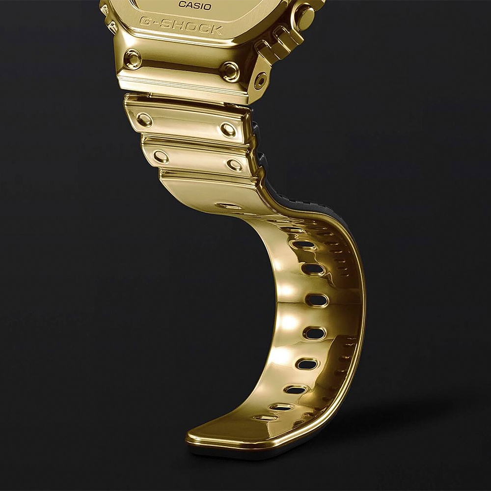 CASIO 卡西歐 G-SHOCK 單色美學 八角金屬錶殼 雙顯手錶-金 GM-2100YMG-9A, , large