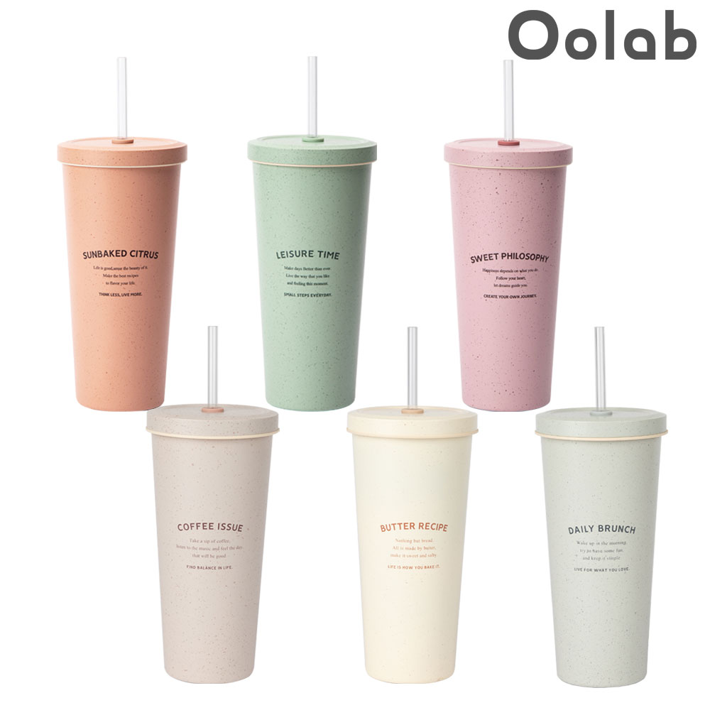 【Oolab 良杯製所】710ml 小時光系列 陶瓷易潔層吸管杯, , large