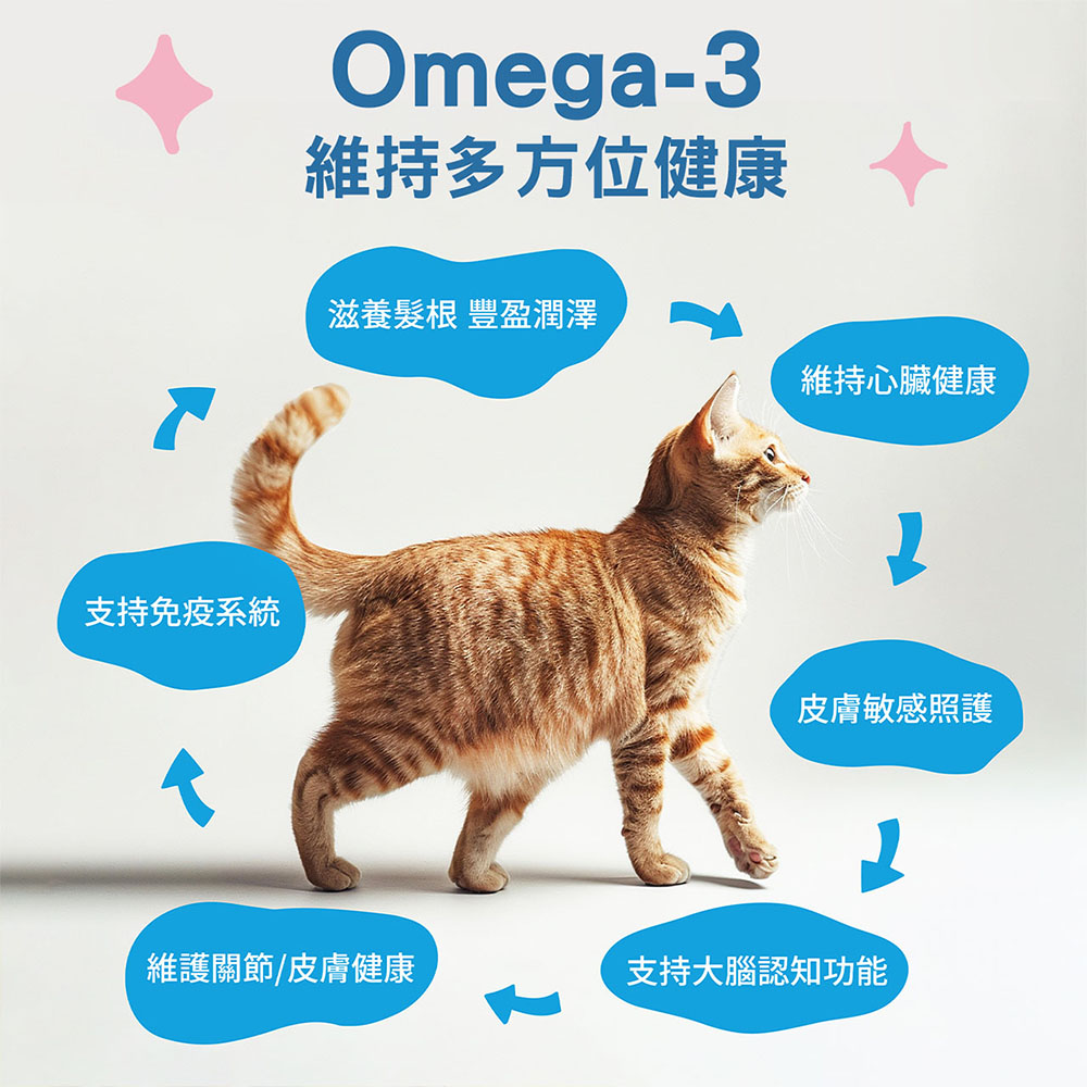【IN-Plus】完整型機能魚油嚼錠 貓咪專用配方90顆/罐(全齡貓/貓魚油/寵物魚油/寵物保健), , large