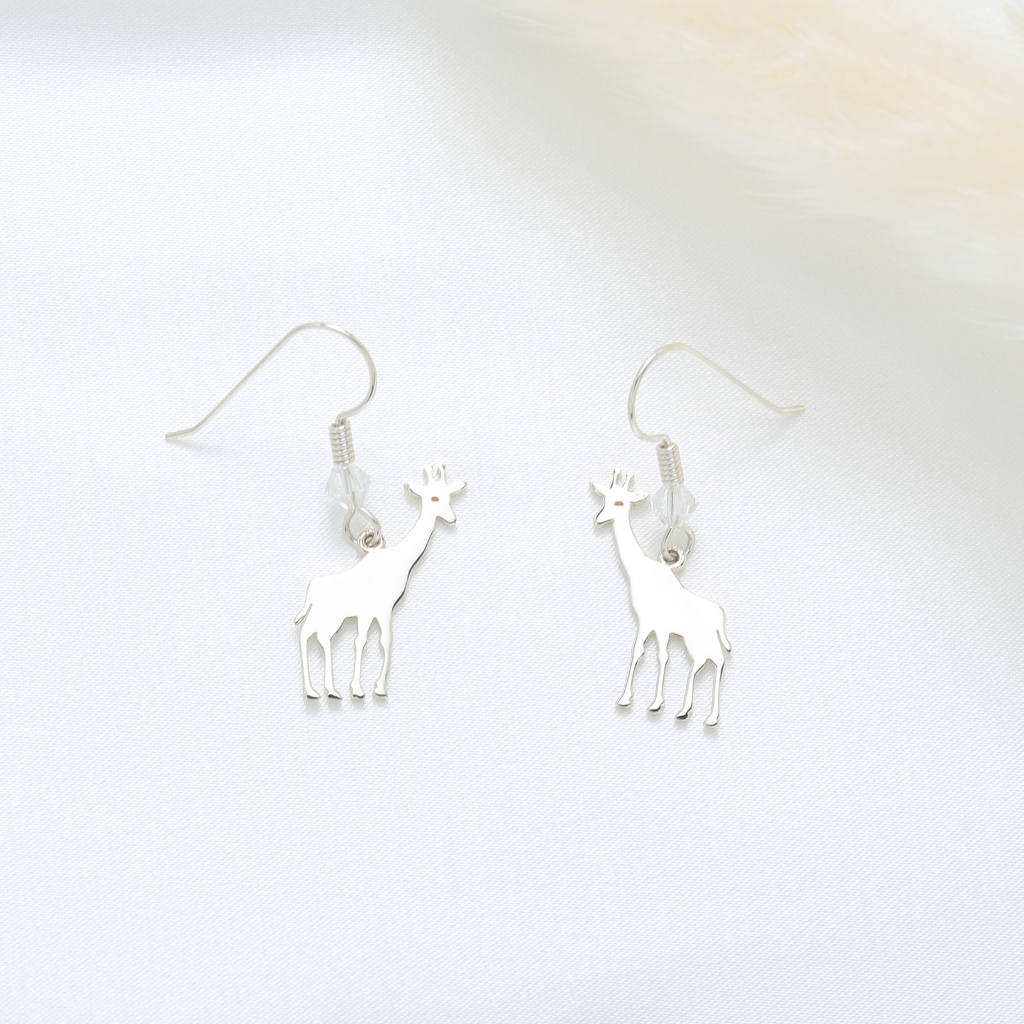 【Angel & Me】Cute Giraffe s925 sterling silver earrings Birthday gift, , large