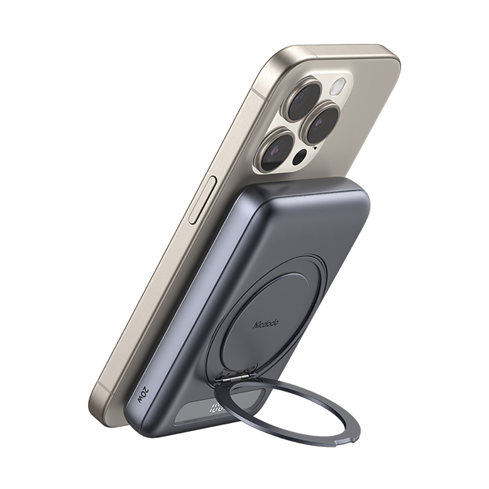 Mcdodo麥多多 LQ MC837 Meta系列20W旋轉支架數顯金屬磁吸行動電源10000mAh 37Wh, , large