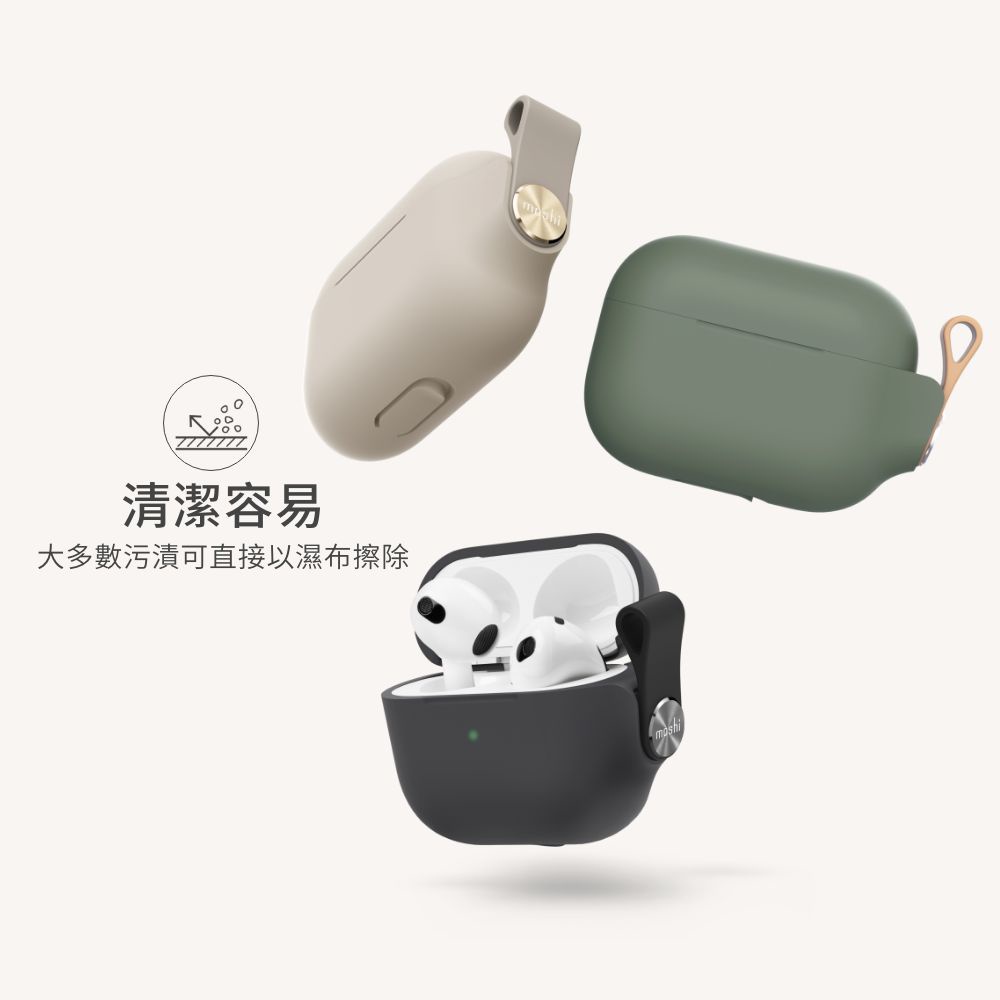 Moshi Pebbo for AirPods 3 保護套 藍牙耳機充電盒 (附可拆式腕帶), , large
