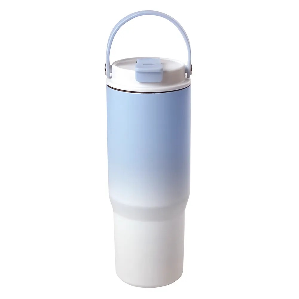 Portable dual-drink thermos cup, , large