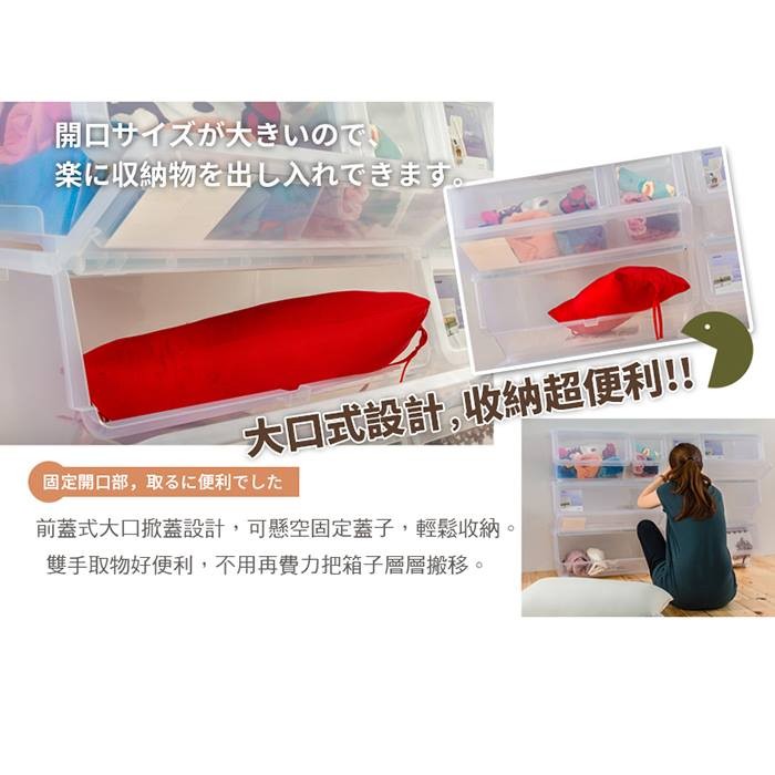 【Y HOUSE】大口式透白收納箱 塑膠收納箱-小型, , large