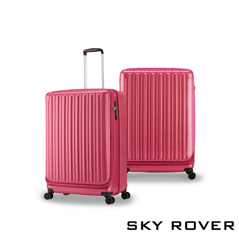 【PANTHEON PLAZA】展示品限量出清 SKY ROVER CRYSTAL 19吋 璀璨晶鑽 前開式可擴充拉鍊硬殼行李箱 SRI-1808SF 紫水晶, , large