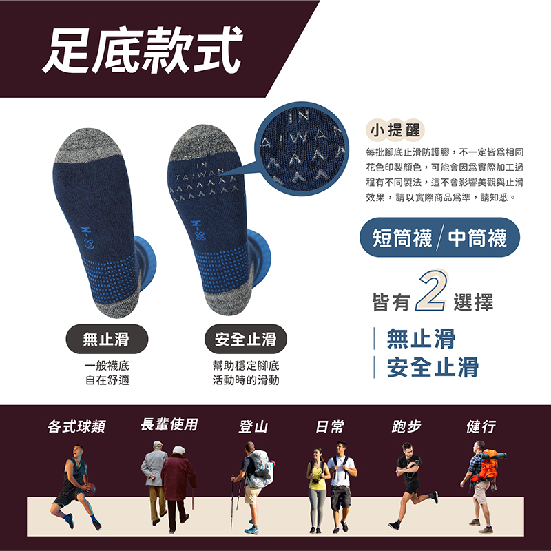 [FAV] 美麗諾羊毛中筒厚底登山襪 PRO級 (1雙)-型號:88, , large