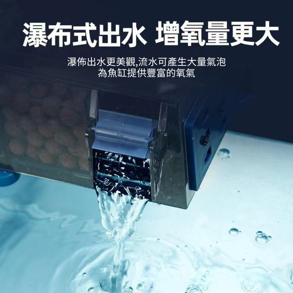 Top-mounted trickle filter, 3-compartment bare box + accessories (excluding water pump and filter media)., , large