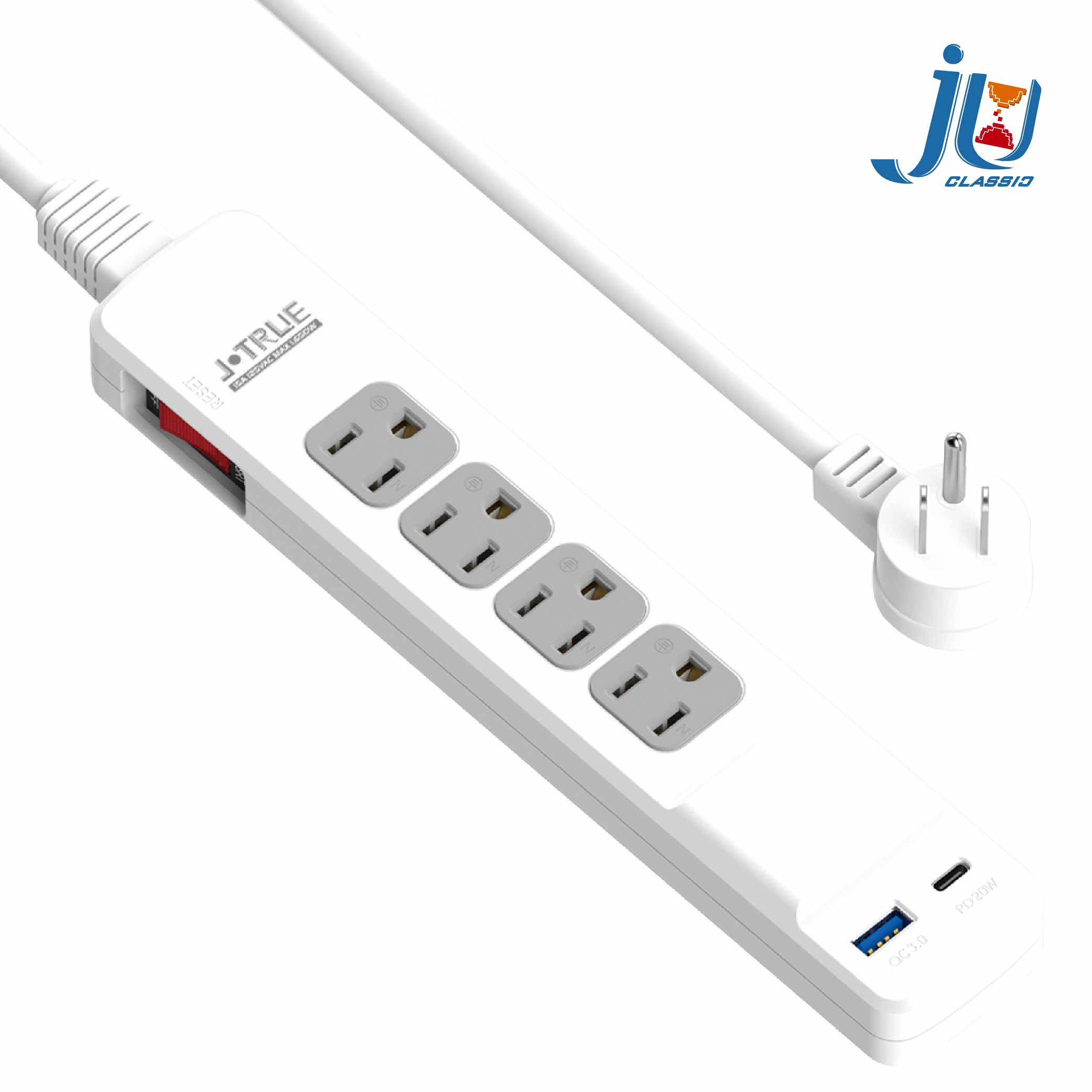 鉅玉經典｜One-way four-prong USB extension cable 1.8m JY-3141U-6, , large