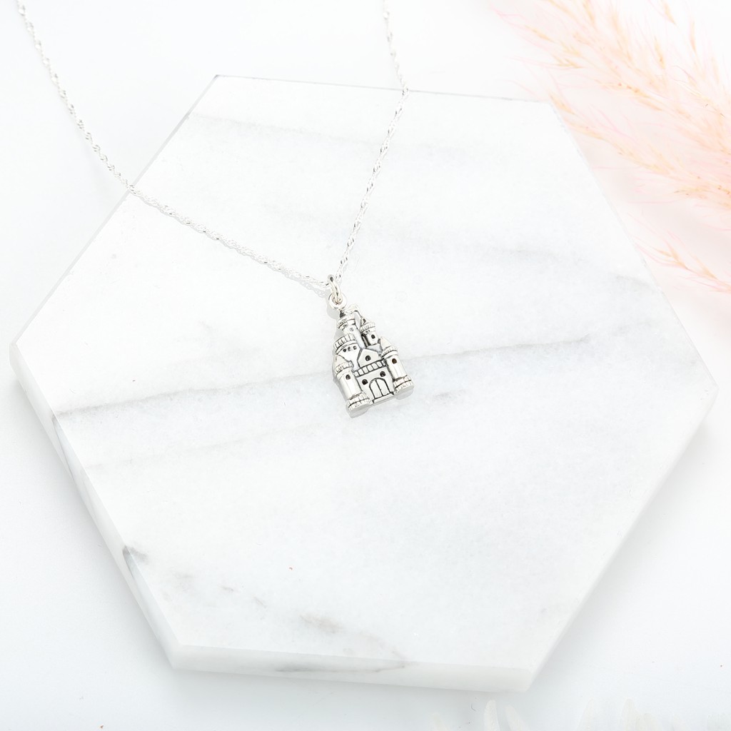 【Angel & Me】Castle 925 sterling silver necklace Valentine Day Birthday gift, , large