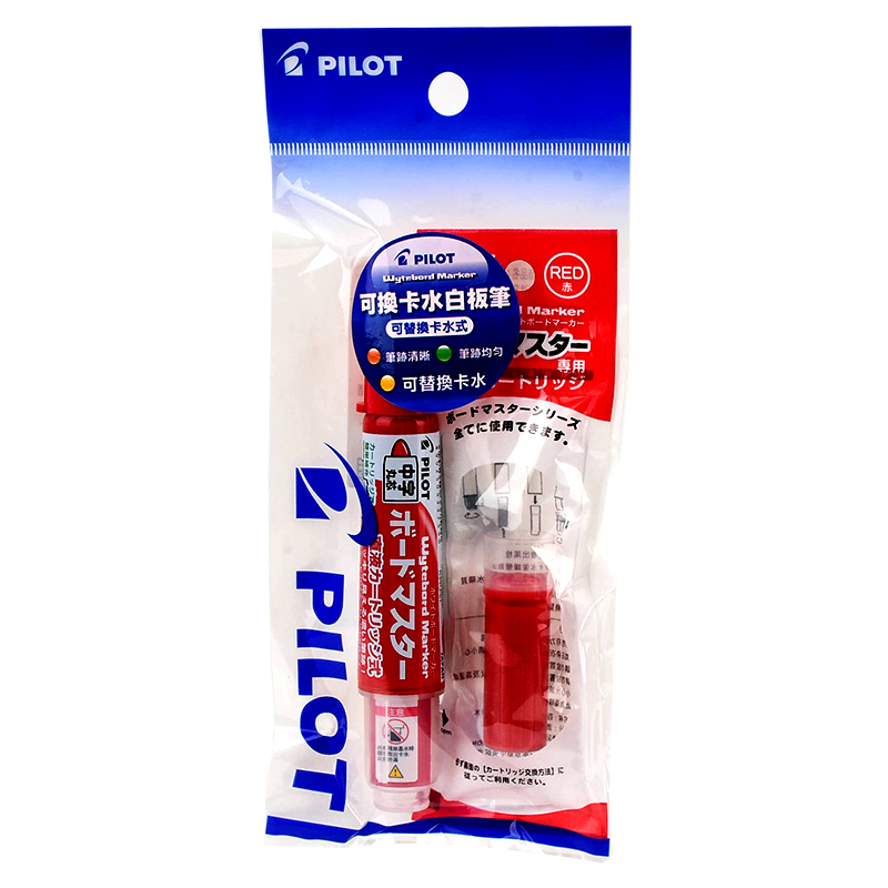 百樂可換卡水白板筆-1筆1卡水, 紅色, large