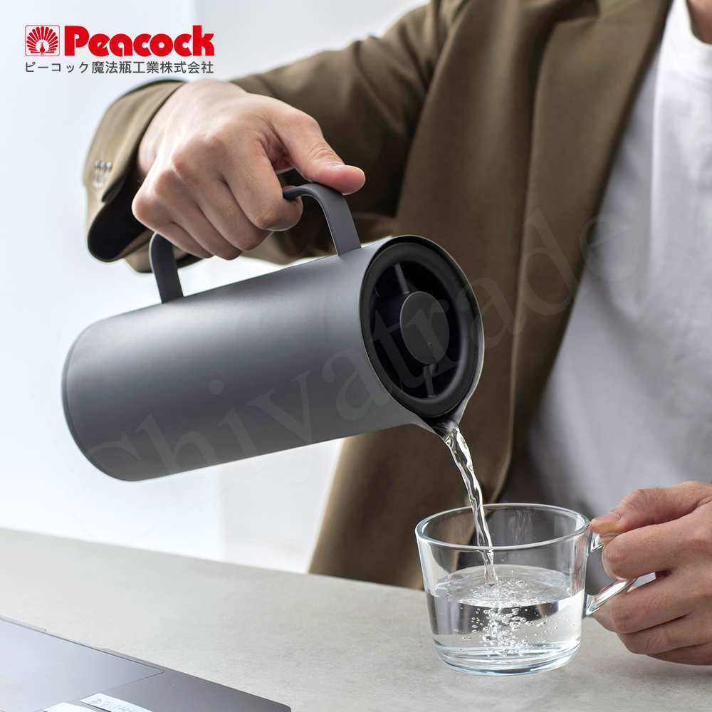 【日本孔雀Peacock】日本限定 Living Pot 時尚保溫壺 不鏽鋼水壺 桌上壺 1.0L, , large