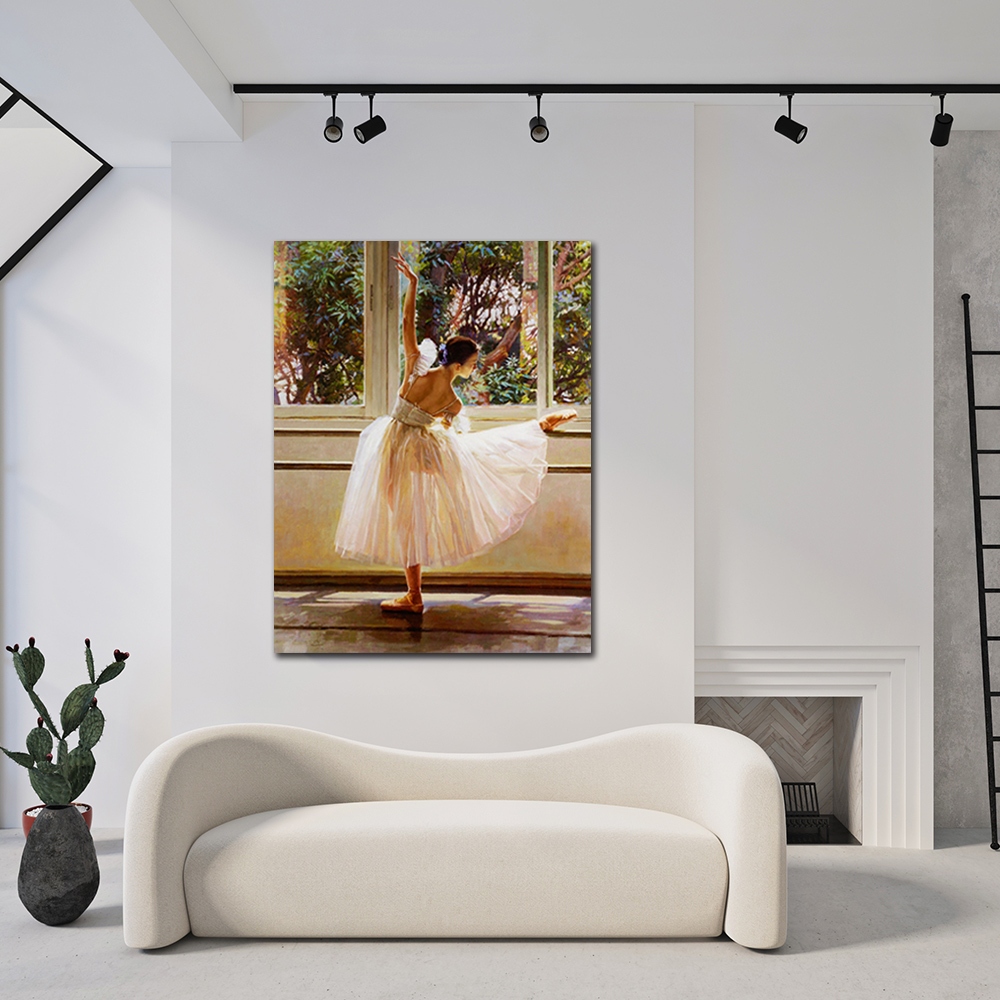【御畫房】芭蕾舞之一 國家一級畫師手繪油畫60&times;80cm(VF-160), , large