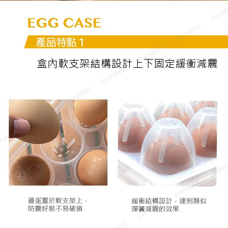 【Pro Kamping領航家】便攜式雞蛋盒(6格) 6格蛋盒 雞蛋保護盒 快扣式蛋盒 防撞蛋盒 PK-1001E, , large