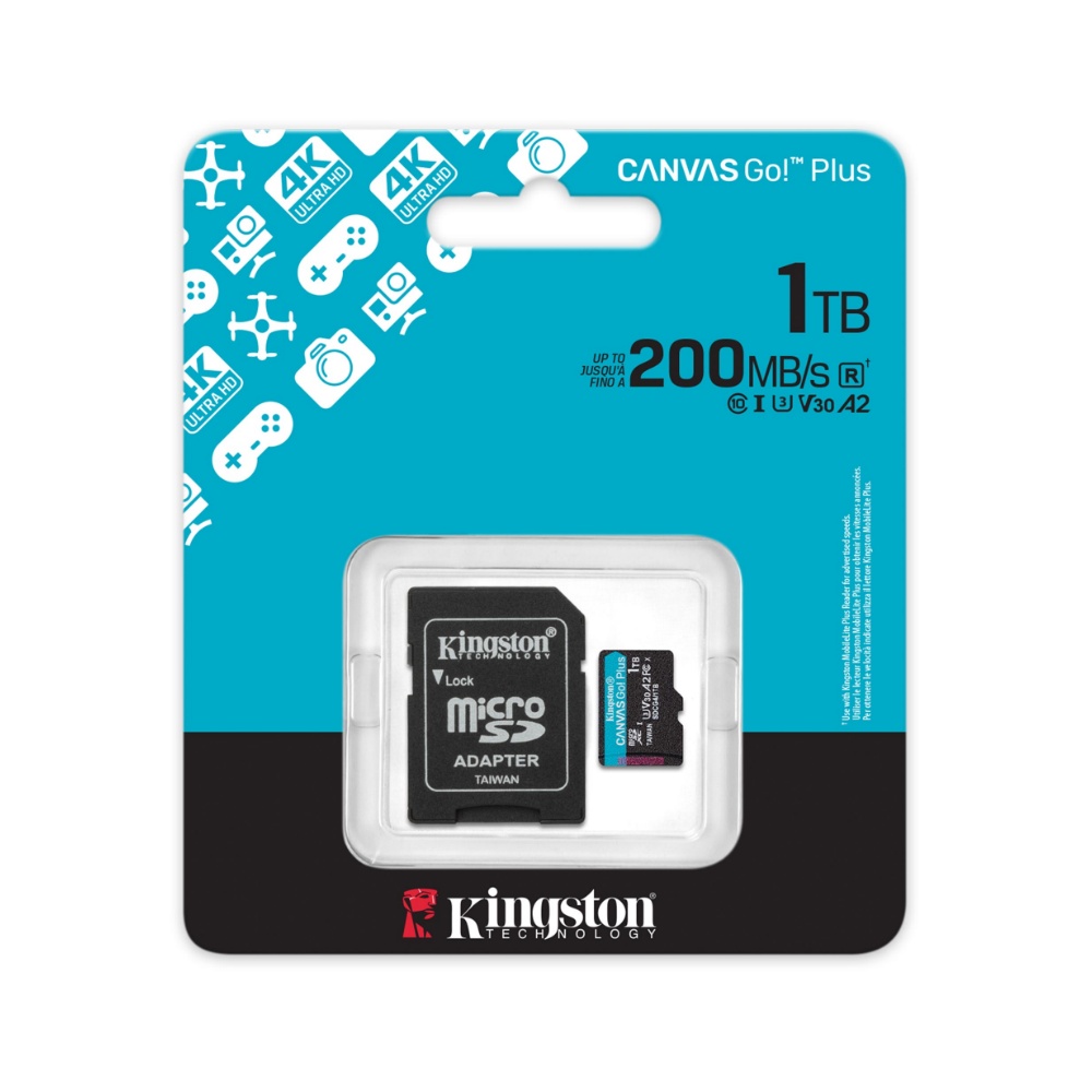 【Kingston】Canvas Go!Plus 1TB SDCG4 SDXC A2 U3 V30 UHS-I 記憶卡 讀取速度:200MB/s, , large