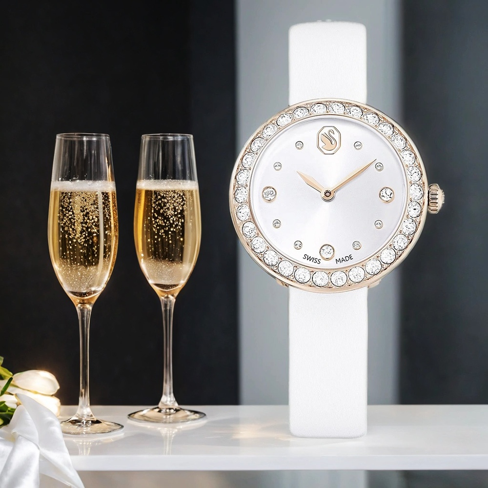 SWAROVSKI 施華洛世奇 Matrix Tennis 水晶錶圈手錶 女錶-30mm 送禮推薦 5710103, , large