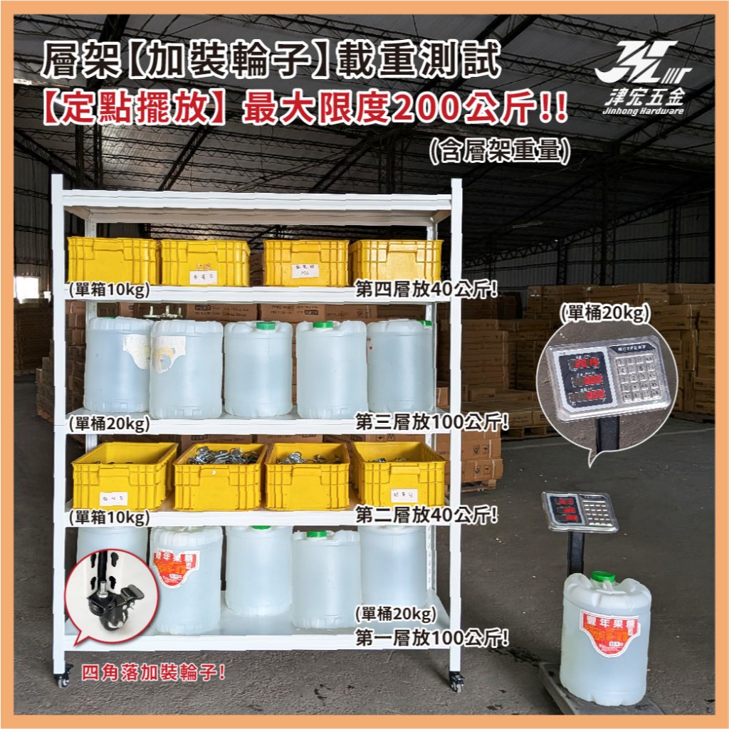 【津宏五金】層架專用配件【萬向輪、調整腳】加價購/台灣現貨/層架/耐重置物架, , large