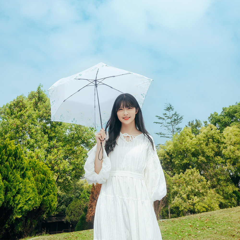 【青鳥家居】雨傘王聯名極度輕雨傘-小花曲 #19吋手開傘 折疊傘 折疊雨傘 輕量傘 遮陽傘, , large