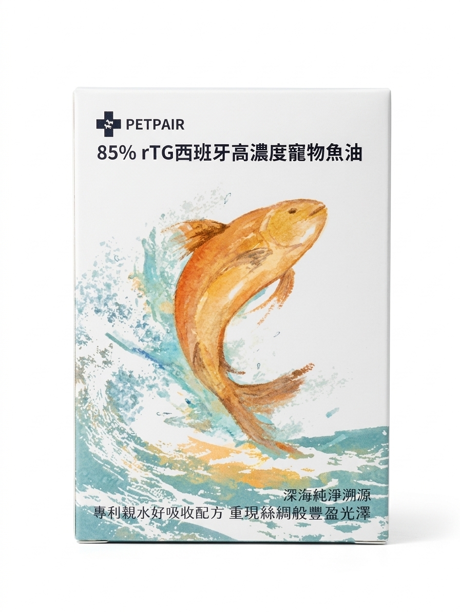 【拉拉寵物小舖】PETPAIR 寵物魚油 30粒 盒裝 rTG 西班牙 85%高濃度魚油 犬貓保健 補充營養, , large