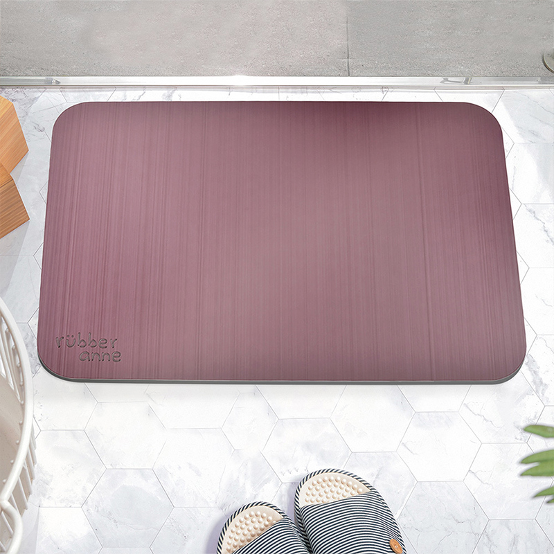 【Monster】 Soft Diatomaceous Earth Absorbent Mat &ndash; Silk Texture (60x40cm) &ndash; Grape Purple, , large
