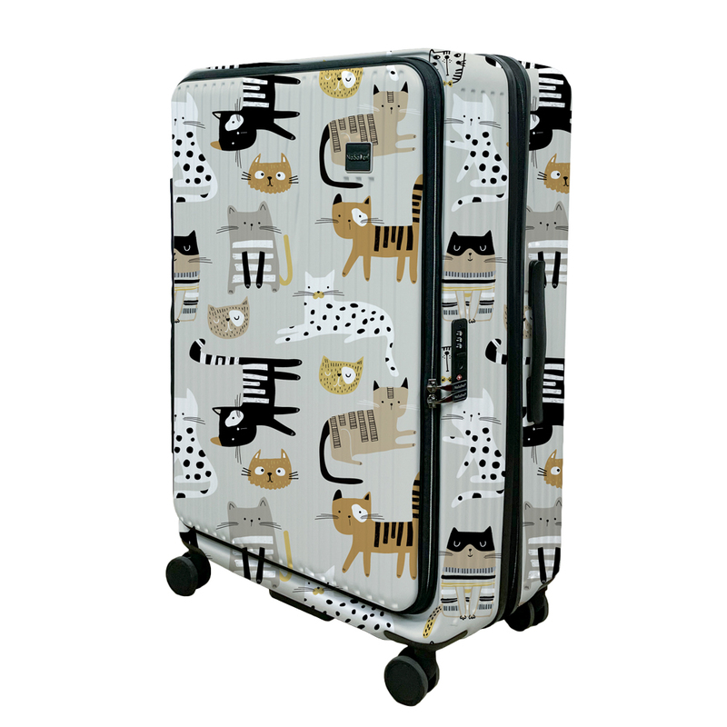 NaSaDen Rhein Series [Stripe Cat]25" Front Opening Luggage, , large
