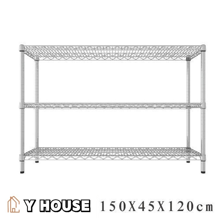 【Y HOUSE】150x45x120公分 荷重型三層鐵架 耐重層架 荷重型鐵力士架, , large