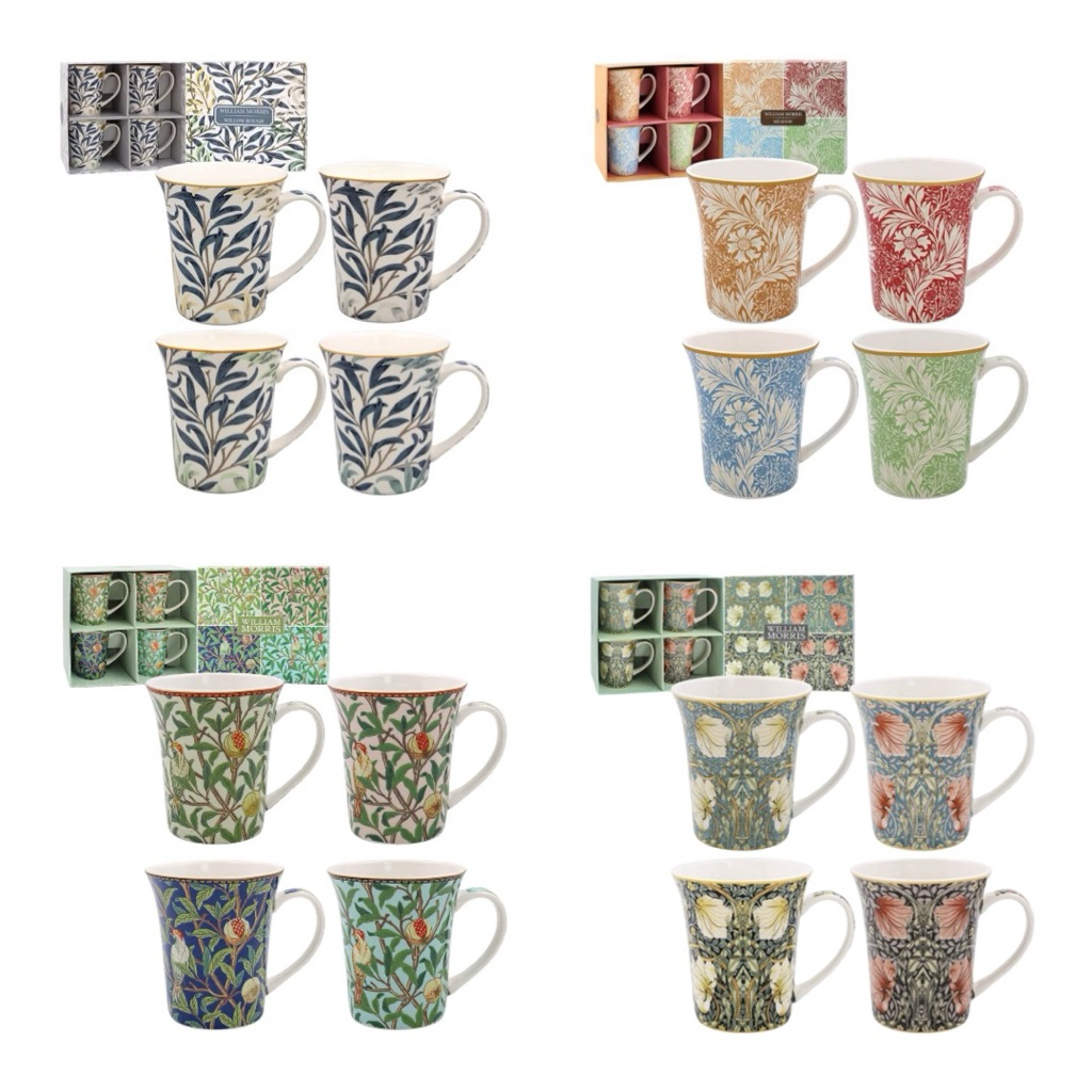【Lesser&Pavey】威廉莫里斯馬克杯組4入/馬克杯組4入/馬克杯禮盒/馬克杯/名畫馬克杯/咖啡杯/茶杯, , large