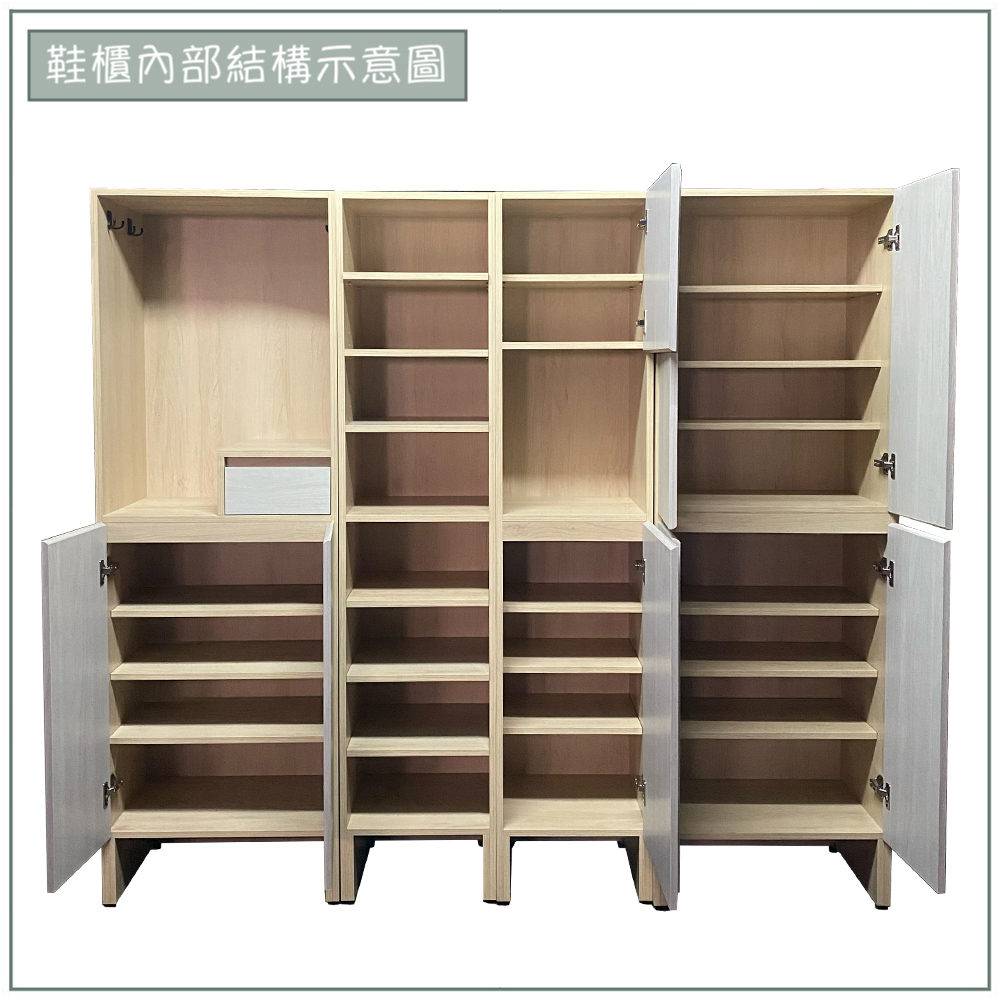 【唯熙傢俱】菲利楓木雙色6.6尺鞋櫃, , large