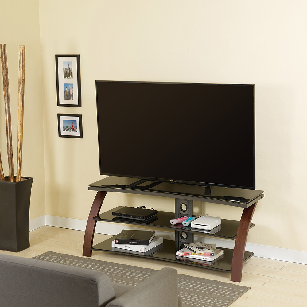 【HomeMax】DUBAI 海灣玻璃電視櫃/電視架/寬122-140cm/適用32~65吋電視/MIT/免運費HM-5116, , large