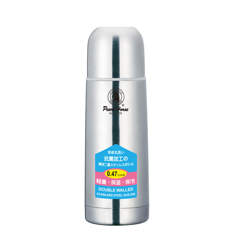 【寶馬牌】附套藍標保溫水瓶 470ml｜SHW-B-470, , large