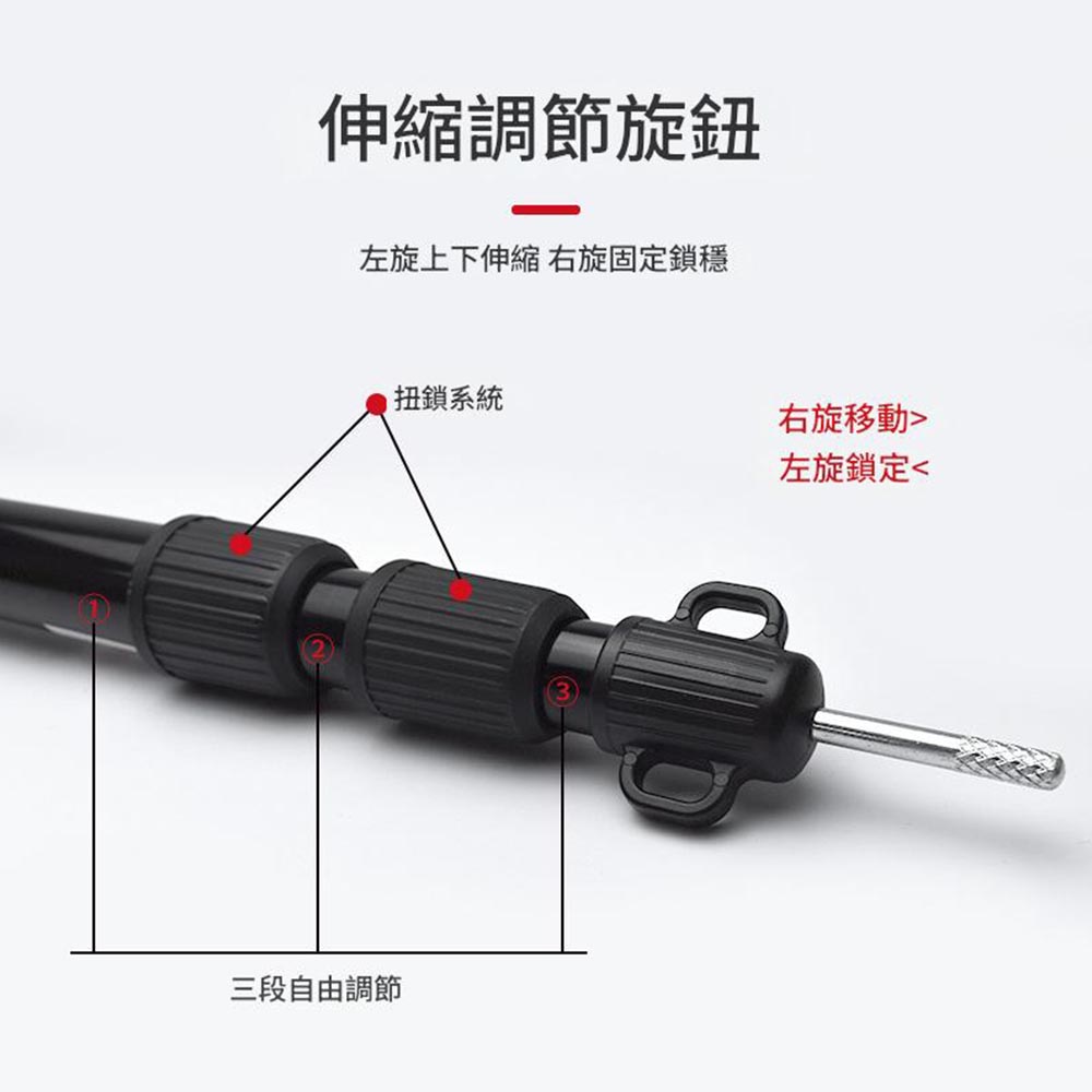 Canopy support poles 33mm, 280cm, 2.3m - Black set (2 poles + bag), , large