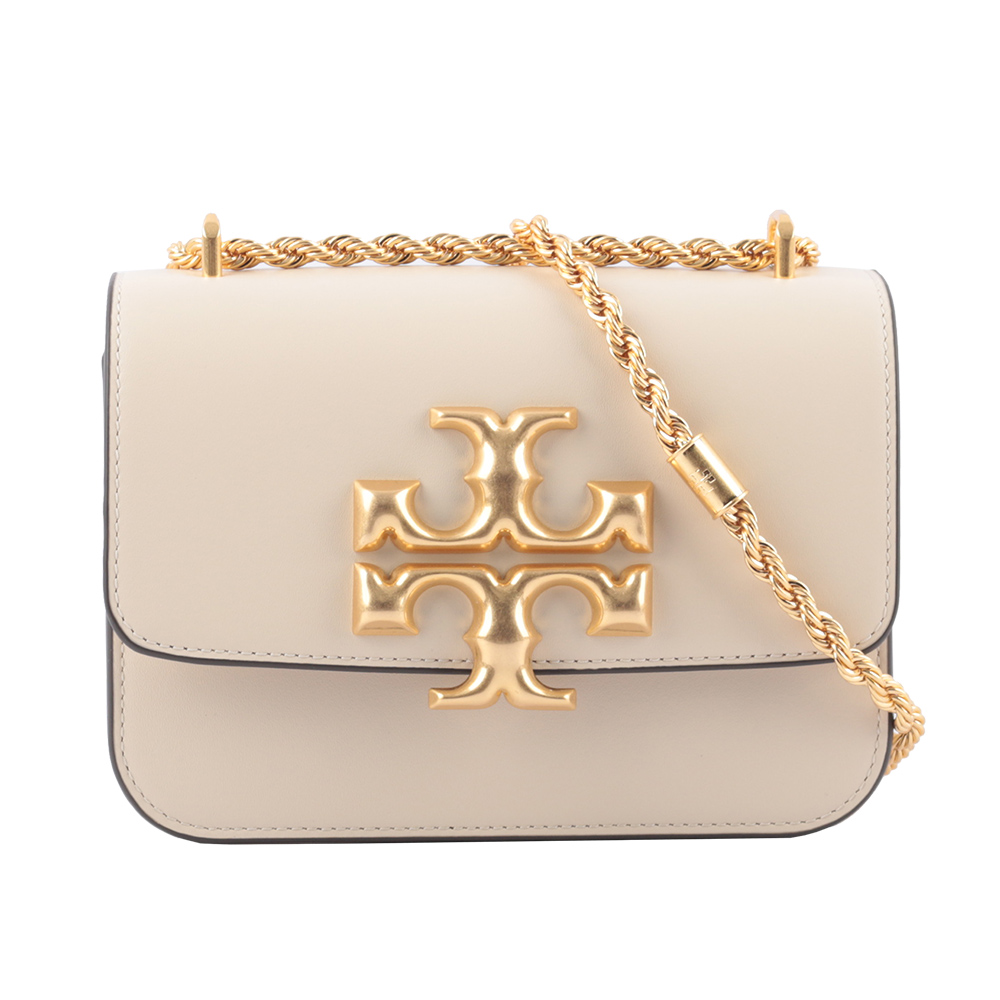 TORY BURCH Eleanor 大標誌翻蓋小款二用包/白色, , large