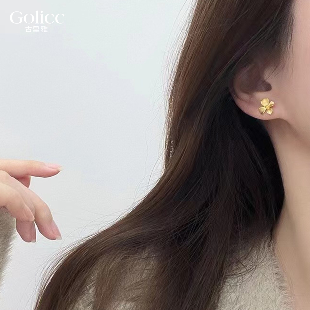 【Gulicc】古莉可 耳環 金色桂花 氣質耳環, , large